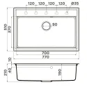 Кухонная мойка OMOIKIRI Daisen 77-WH (4997538)