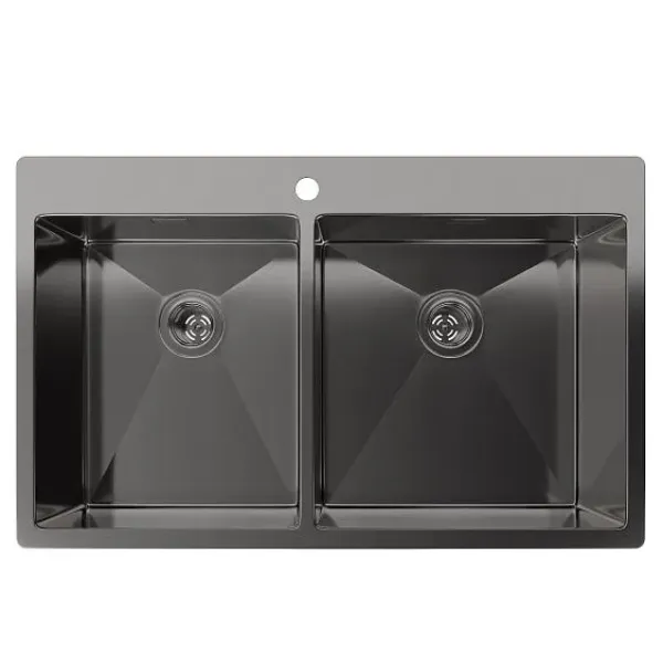 Кухонная мойка RIVELATO Rinox 8050 B2 PVD black