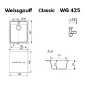 Кухонная мойка WEISSGAUFF WG 42501 Classic White