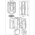 Душевая кабина ACQUAZZONE Alexandra 100S с паром