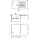 Кухонная мойка DR.GANS Адель (780х510х217) Терра (25.090.C0780.405)