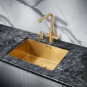 Кухонная мойка MILACIO Denia 58 Steel MC.77458 золото
