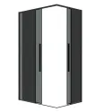 Душевое ограждение GROSSMAN 300.K33.01.9070.21.10 черный матовый