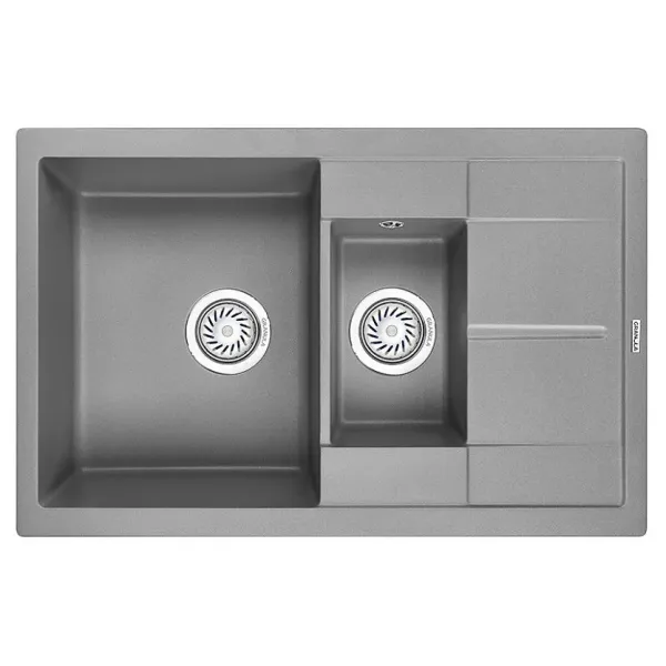 Кухонная мойка GRANULA GR-7802 алюминиум