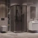 Душевое ограждение GROSSMAN 300.K33.02.8080.21.10 черный матовый