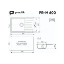 Кухонная мойка PRACTIK PR-M-600-003