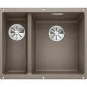 Кухонная мойка BLANCO SUBLINE 340/160-U SILGRANIT серый беж (чаша справа) с отв.арм. InFino (арт.523565)
