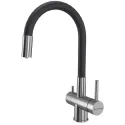Смеситель KUCHENSTERN FLEX-FS 413SS40 нержавеющая сталь
