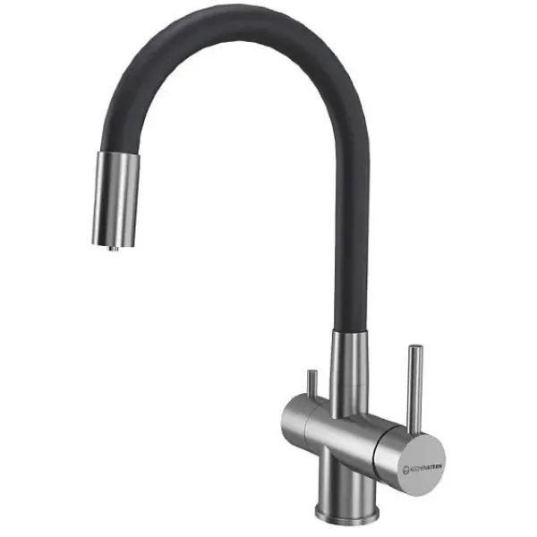 Смеситель KUCHENSTERN FLEX-FS 413SS40 нержавеющая сталь