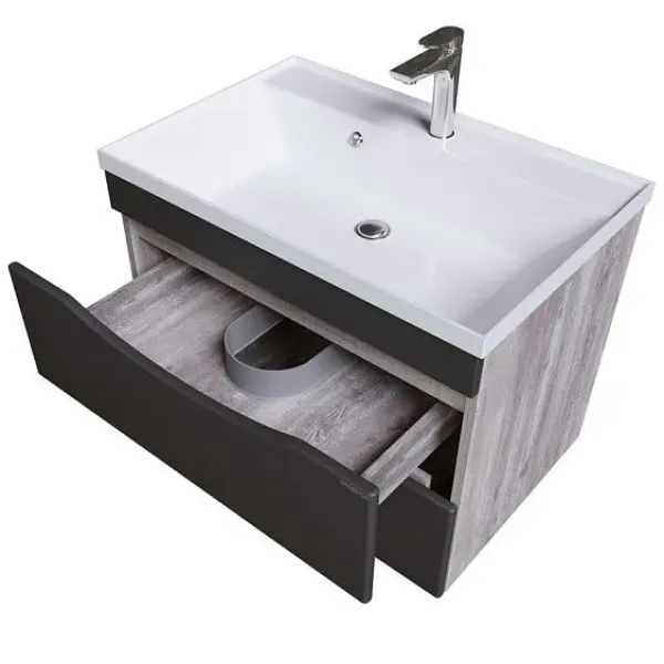 Тумба подвесная GROSSMAN ТАЛИС 80 см бетон пайн/серая 108013