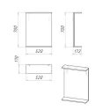 Зеркало GROSSMAN КРИТ-ЭКО 50 см с полкой 205002