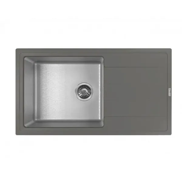 Кухонная мойка FLORENTINA Комби 860 серый шелк (21.400.D0860.307)