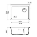 Кухонная мойка OMOIKIRI Kata 56-U/I Side-BL (4997583)