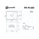 Кухонная мойка PRACTIK PR-M-650-002
