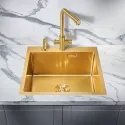 Кухонная мойка MILACIO Denia 51 Steel MC.77488 золото