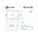 Кухонная мойка PRACTIK PR-M-735-001