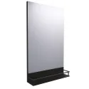 Зеркало GROSSMAN МЕТРИС 50 см в раме с полочкой черное 205001