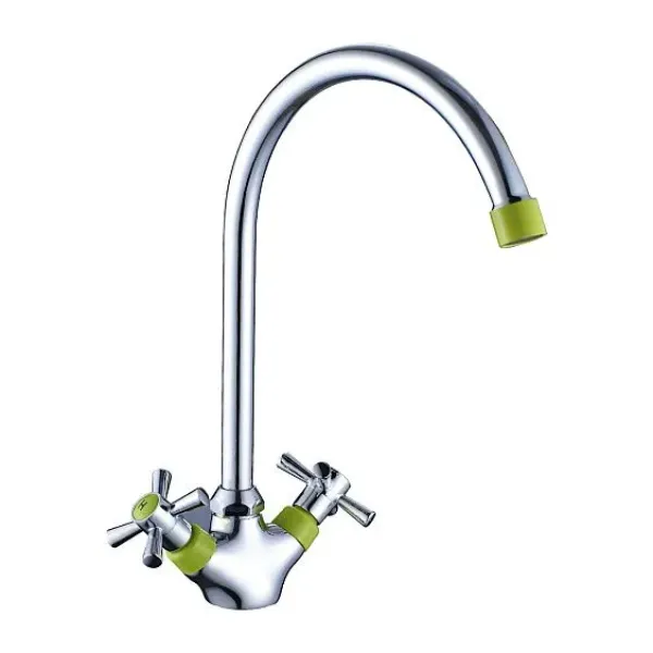 Смеситель DECOROOM DR51028 зеленый/хром