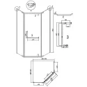 Душевое ограждение GROSSMAN 302.K33.03.9090.42.00 графит сатин