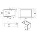 Кухонная мойка GRANULA ES-7807 графит