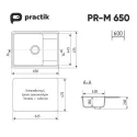 Кухонная мойка PRACTIK PR-M-650-004