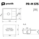 Кухонная мойка PRACTIK PR-M-575-002