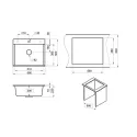 Кухонная мойка GRANULA ES-5804 базальт