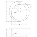 Кухонная мойка EMAR EMQ-1475.C алмаз