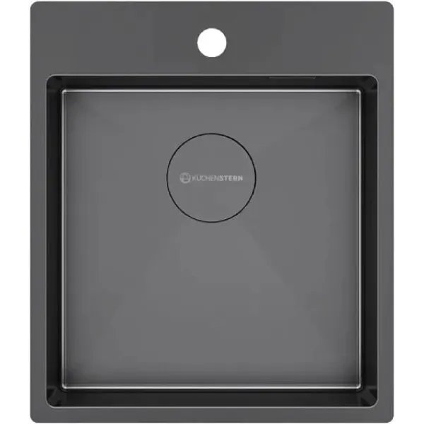 Кухонная мойка KUCHENSTERN WERK 45 вороненая сталь