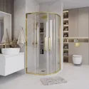Душевое ограждение GROSSMAN 301.K33.02.1010.32.00 золото сатин