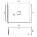 Кухонная мойка GRANFEST METAL 5344 PVD graphite