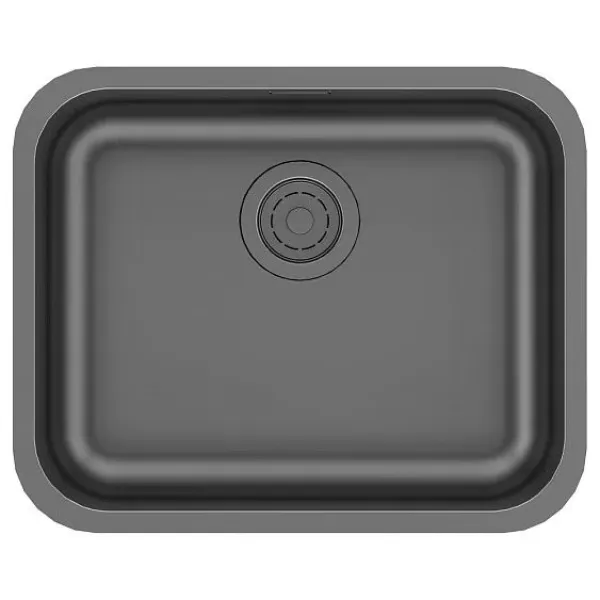 Кухонная мойка PAULMARK Vello 53 UNI вороненая сталь