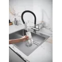 Смеситель KUCHENSTERN FLEX-FS 413SS40 нержавеющая сталь