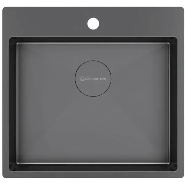 Кухонная мойка KUCHENSTERN WERK 60 вороненая сталь