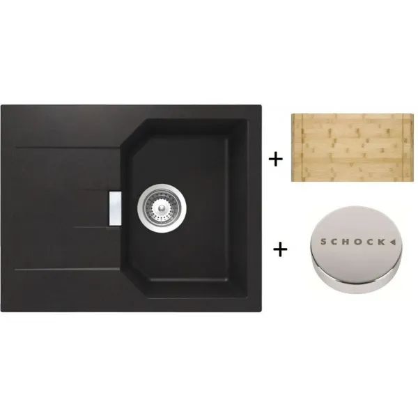 Мойка SCHOCK 700576 manhattan 40 d cristalite корз.клапан 640x510 неро
