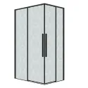 Душевое ограждение GROSSMAN 100.K33.01.120.21.02-200.K33.01.100.21.02 черный матовый