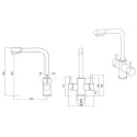 Смеситель OULIN OL-8021 Matt Gold