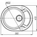Кухонная мойка DR.GANS Берта (580х470х217) Терра (25.040.B0580.405)