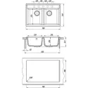 Кухонная мойка DR.GANS Астра (780х510х217) Белый (25.060.E0780.401)