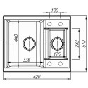 Кухонная мойка DR.GANS Астра (620х510х217) Дюна (25.065.D0620.402)