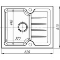 Кухонная мойка DR.GANS Лора (620х510х217) Белый (25.020.A0620.401)