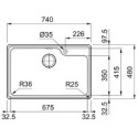 Кухонная мойка FRANKE BCX 610-74 TL стоп-вентиль 101.0689.946