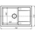 Кухонная мойка DR.GANS Техно (760х510х217) Латте (25.030.D0760.403)