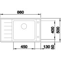 Кухонная мойка BLANCO ANDANO XL 6S-IF Compact нерж.сталь с зеркальной полировкой чаша слева (арт.523002)