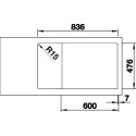 Кухонная мойка BLANCO ANDANO XL 6S-IF Compact нерж.сталь с зеркальной полировкой чаша слева (арт.523002)