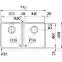 Кухонная мойка FRANKE ANX 120 нержавеющая сталь (122.0536.341)