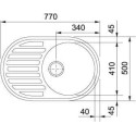 Кухонная мойка FRANKE rog 611 оборач. белый металлик со стоп-вентилем