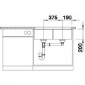 Кухонная мойка BLANCO SUBLINE 350/350-U SILGRANIT 523575 темная скала