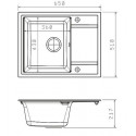 Кухонная мойка FLORENTINA липси 650 антрацит