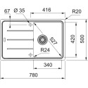 Кухонная мойка FRANKE BFG 611-78 бежевый (114.0275.956)